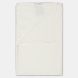 Silk Pocket Square - White