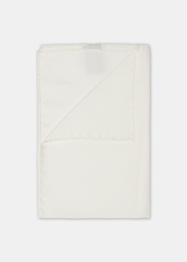 Silk Pocket Square - White